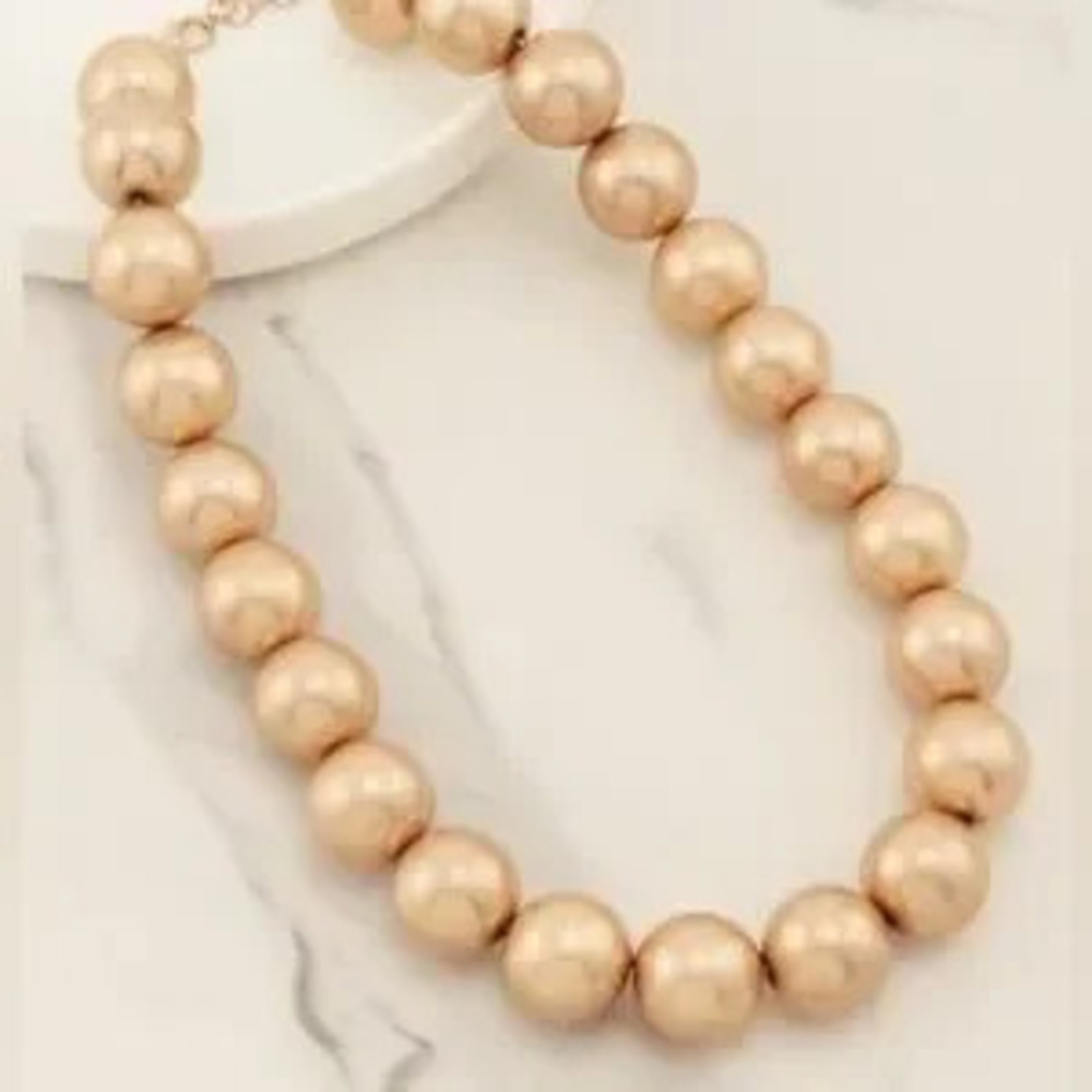 Gold Chunky Washed Metal Beads (1219)